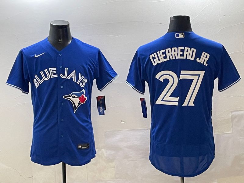 Men Toronto Blue Jays #27 Guerrero jr Blue Elite 2025 Nike MLB Jersey style 1